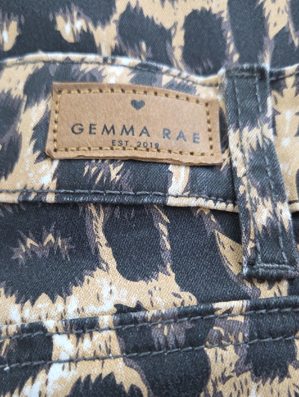 GAMMA RAY Sz 11/30 Leopard Print Wide-Leg Womens Pants Brown Black White NWT$48 - Picture 7 of 16